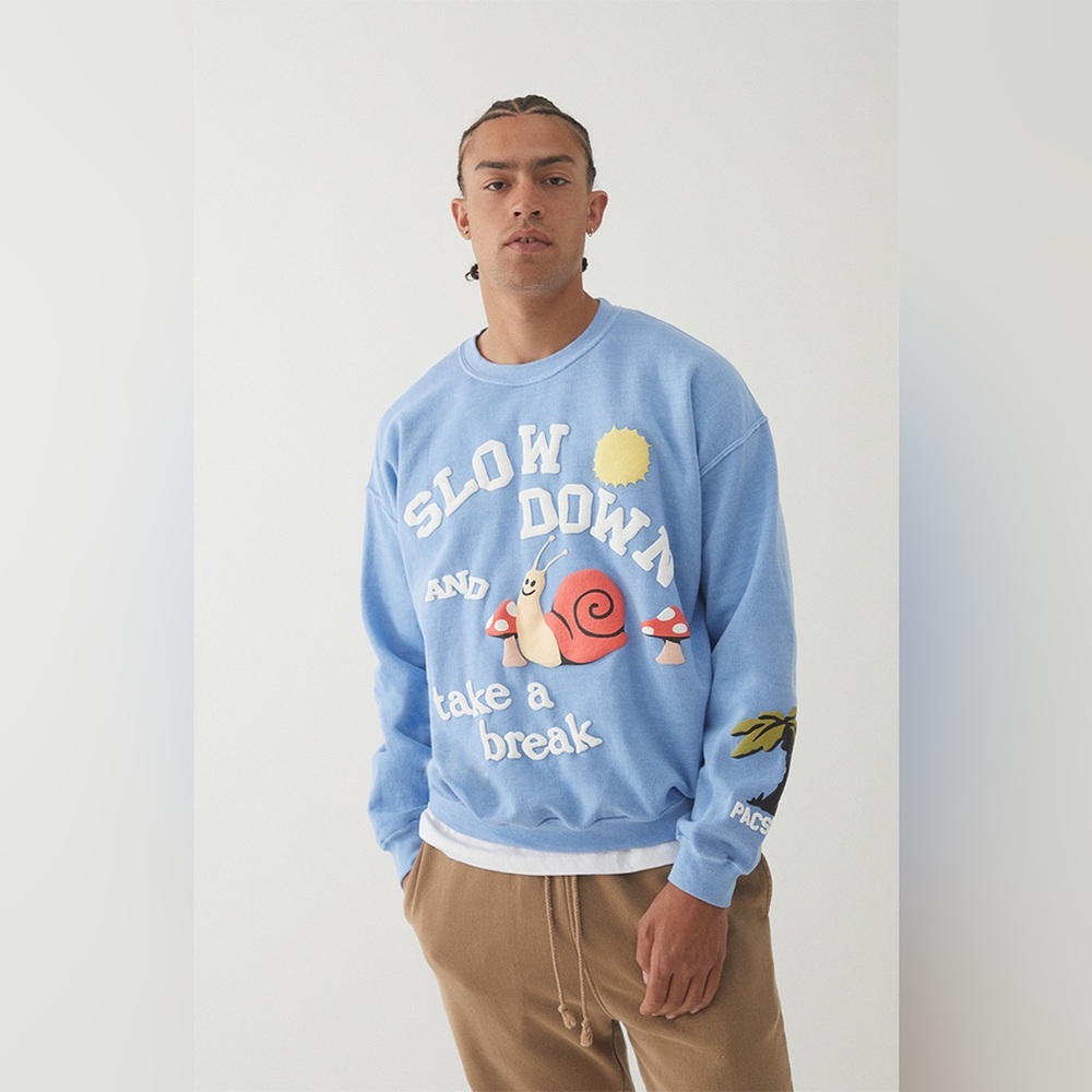 PacSun Unisex Snail Graphic Oversized Crewneck